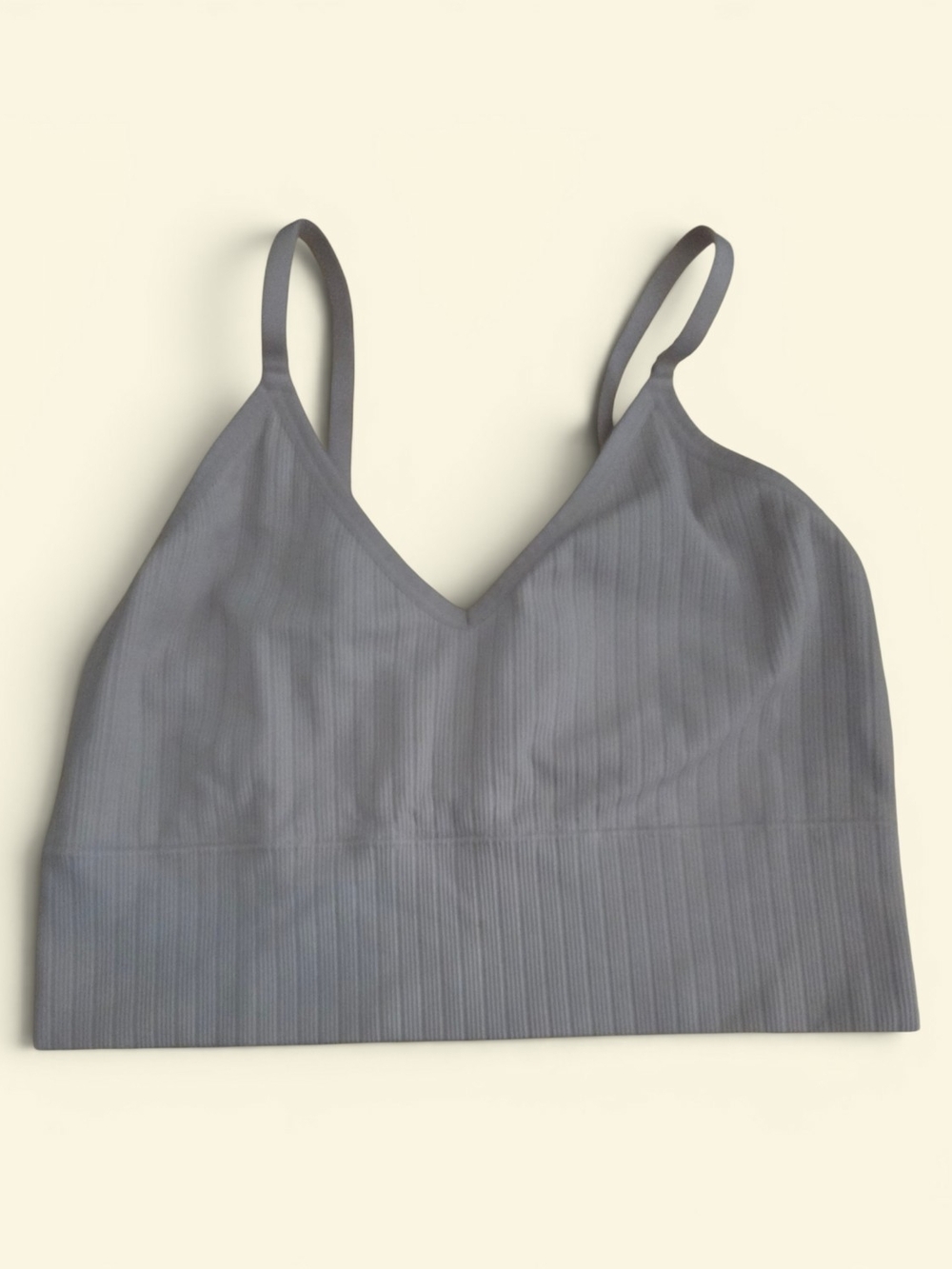 Auden Ribbed V-Neck Bralette - Tan